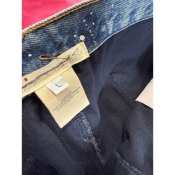 New Free People TRICIA FIX  Carhartt Mini Skirt - Navy Size Large - Picture 4 of 9